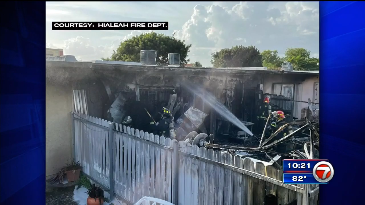 Heavy smoke pours out of Hialeah home after fire sparks - WSVN 7News ...
