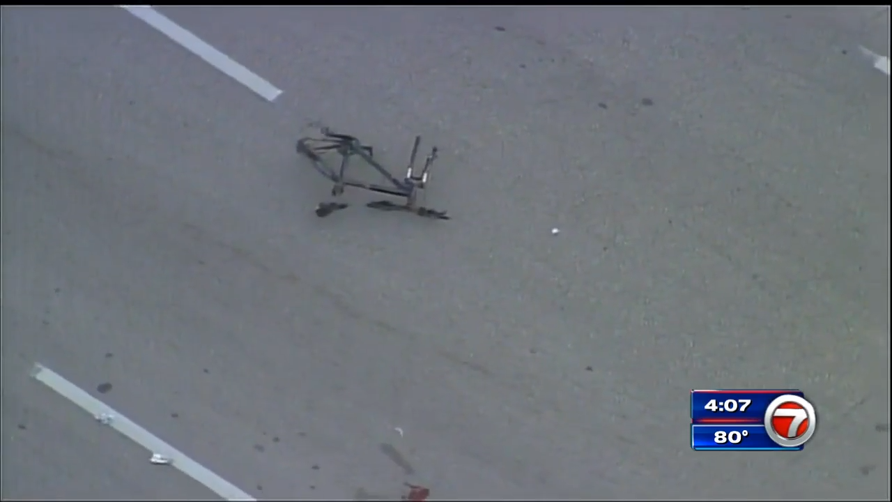 Cyclist struck by pickup truck in West Park - WSVN 7News | Miami News ...