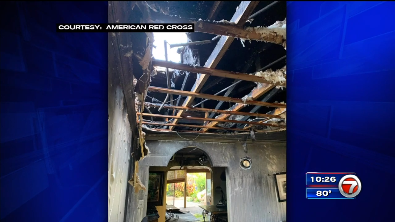Family displaced after fire sparks at Hollywood home - WSVN 7News ...