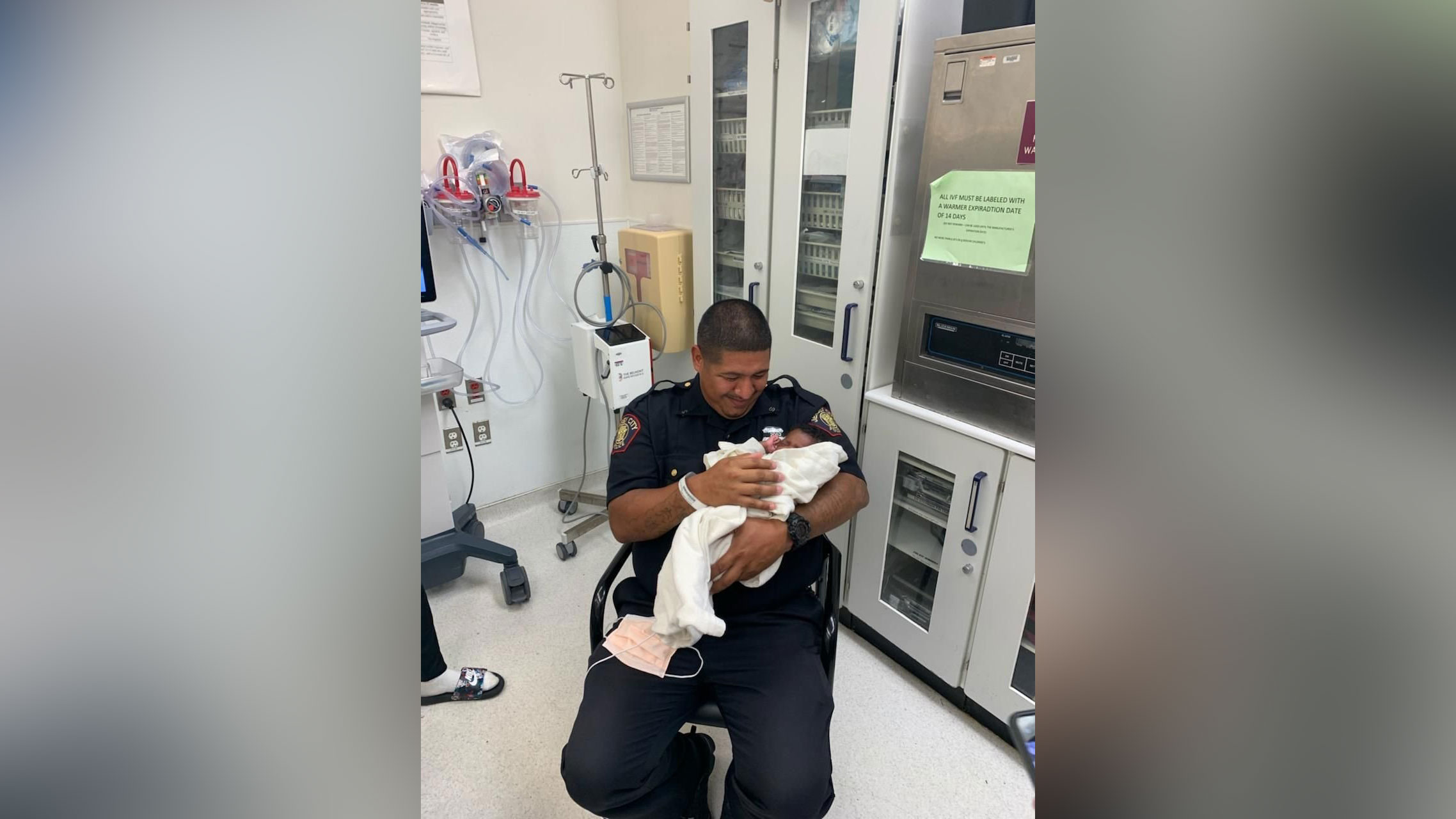 Officer catches a 1monthold baby dropped from 2nd floor balcony