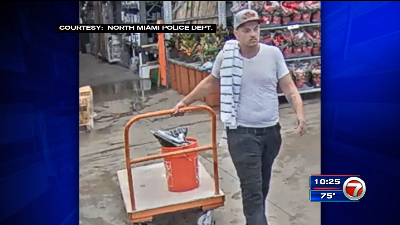 Shoplifter caught on camera at North Miami Home Depot - WSVN 7News ...