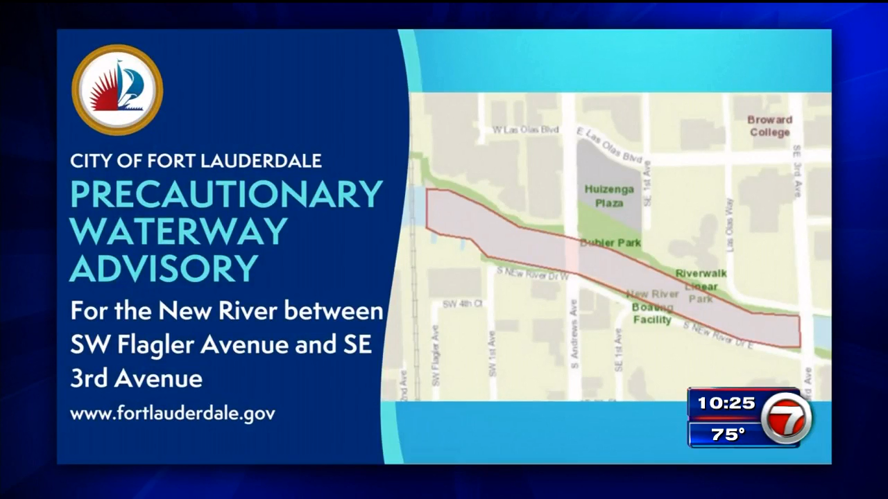 Broken sewer pipe in Fort Lauderdale waterway - WSVN 7News | Miami News ...