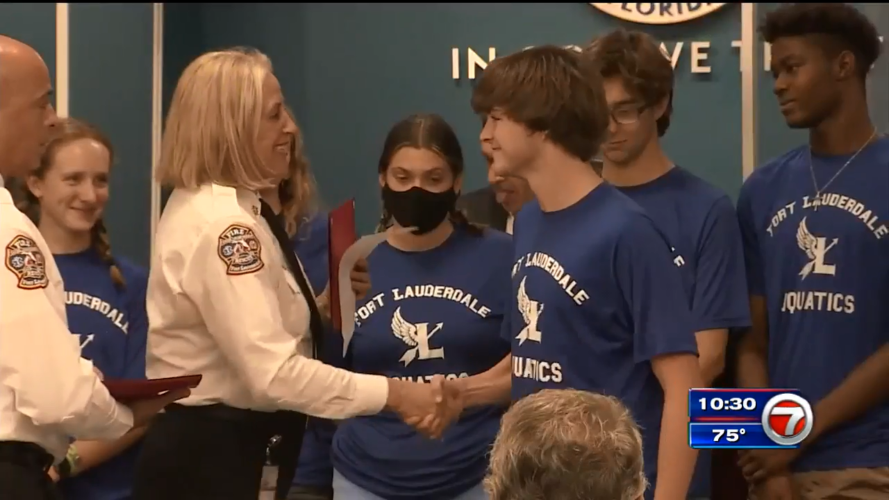 Fort Lauderdale High School’s swimming & diving team honored for