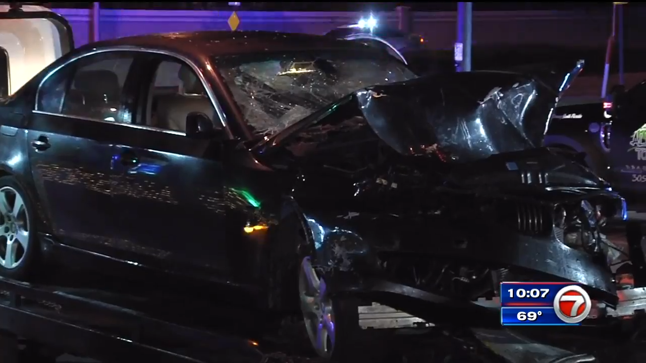 8 hospitalized after 2-vehicle crash in Doral - WSVN 7News | Miami News ...