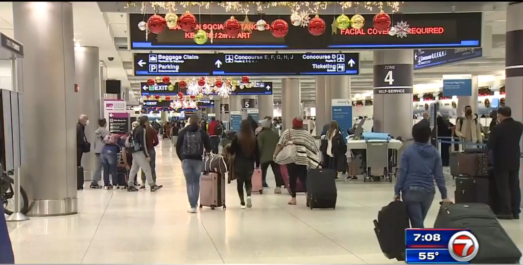 Travelers continue to flock MIA ahead of Christmas holiday – WSVN 7News | Miami News, Weather, Sports