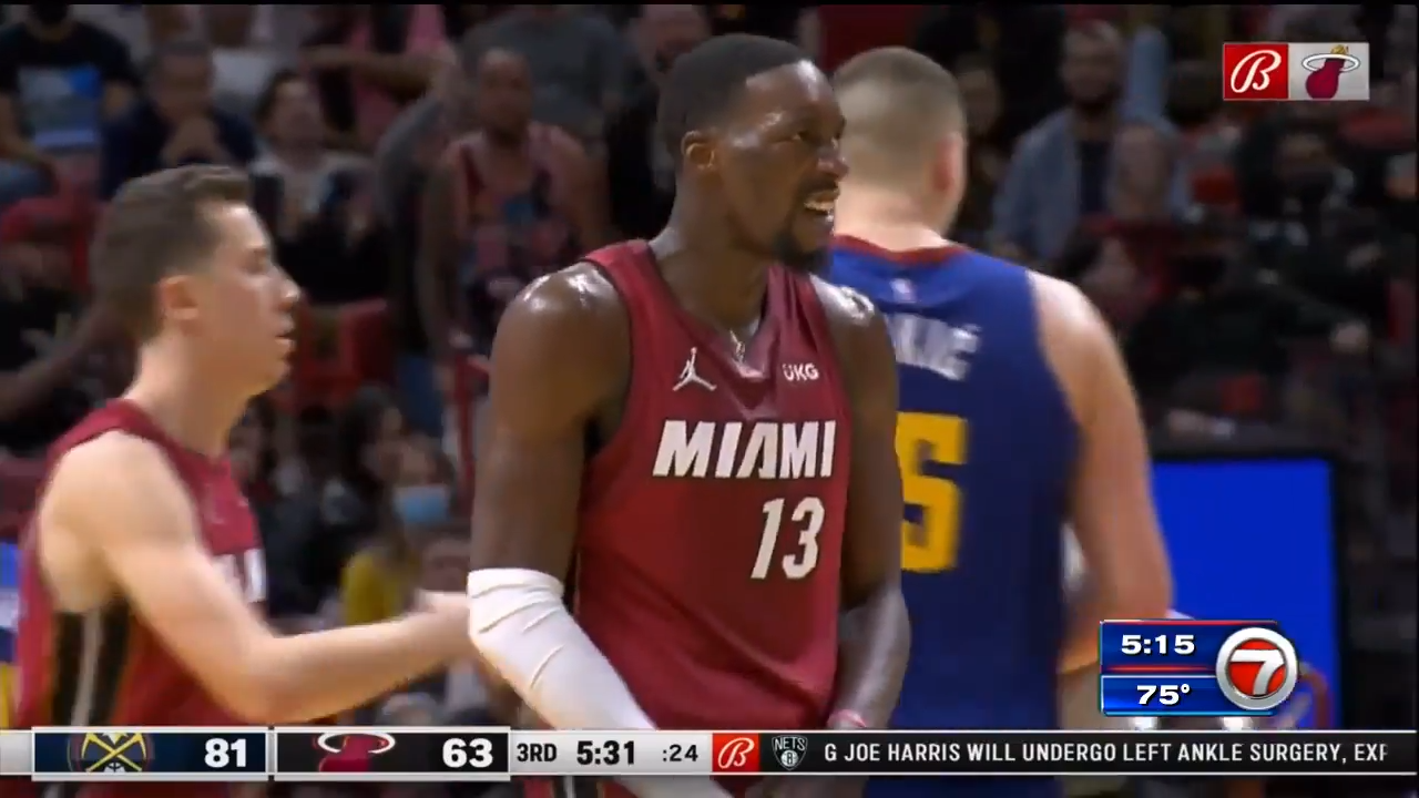 Bam Adebayo injures finger during game against Nuggets - WSVN 7News