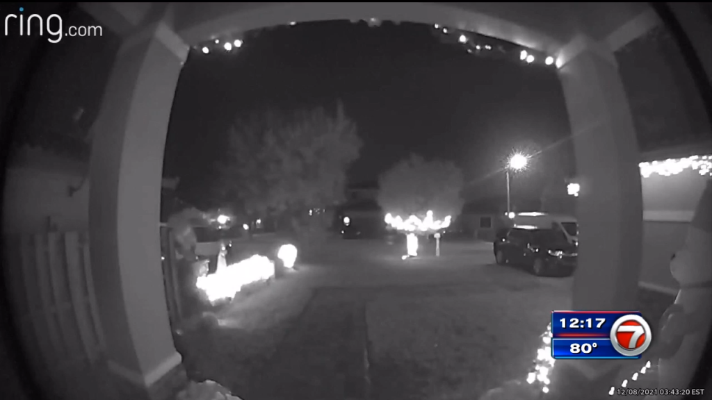 Crook seen on video stealing inflatable Santa