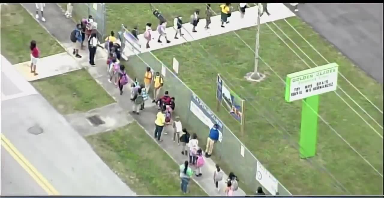 Golden Glades Elementary students return to class after evacuation due