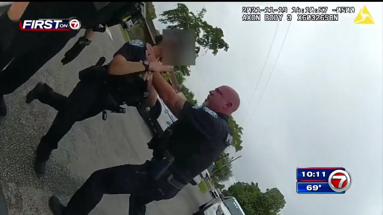 Sunrise Police sergeant suspended after attack on officer caught on bodycam WSVN 7News Miami