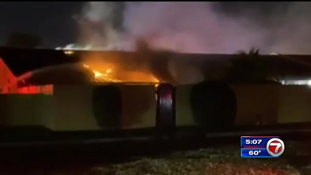 House damaged after fire ignites in SW Miami-Dade; residents say they heard explosion – WSVN 7News | Miami News, Weather, Sports