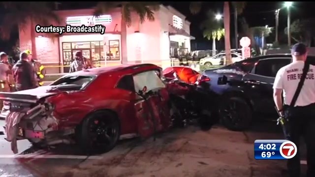 street race car crash