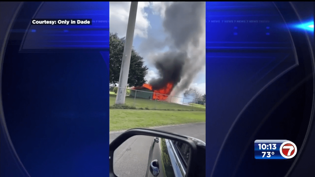 Video shows Southwest Miami-Dade home engulfed in flames – WSVN 7News | Miami News, Weather, Sports