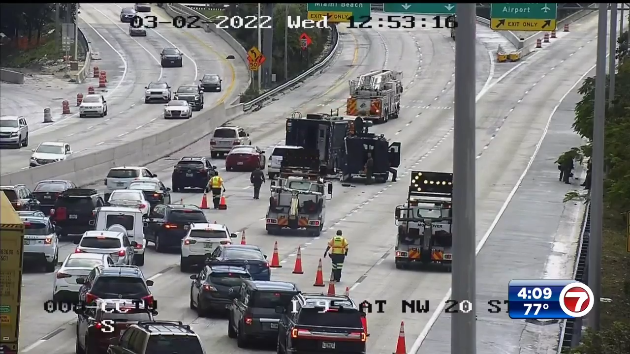 SWAT truck involved in crash on Interstate 95 in Miami - WSVN 7News ...