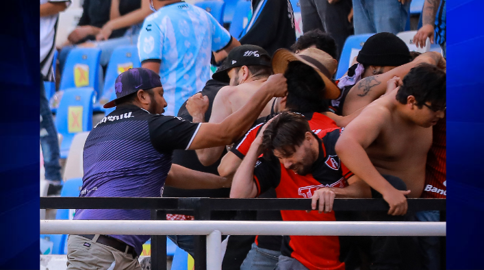 At least 26 injured as fights break out among fans at Mexican soccer game