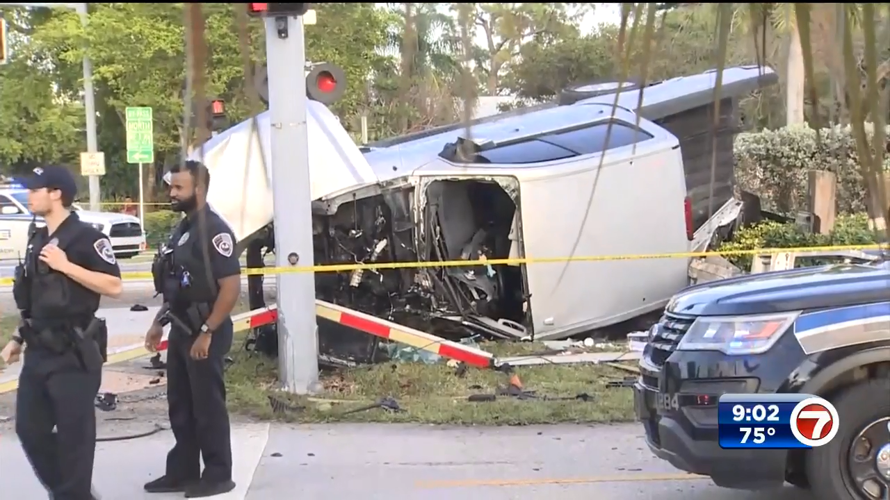 Driver hospitalized after Brightline train hits pickup truck in ...