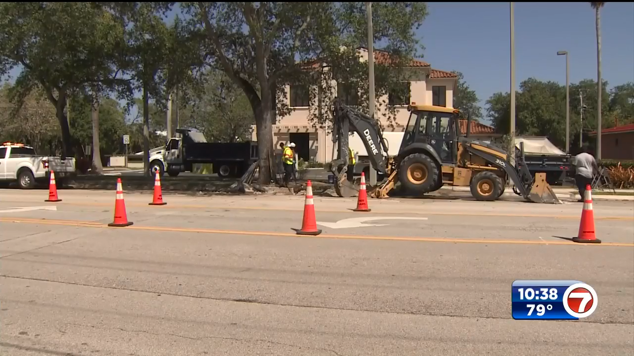 Crews fix water main break in Fort Lauderdale - WSVN 7News | Miami News ...