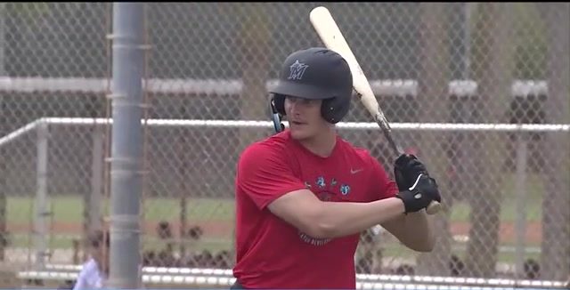 Griffin Conine, son of Mr. Marlin Jeff Conine, carves his own path in minor league