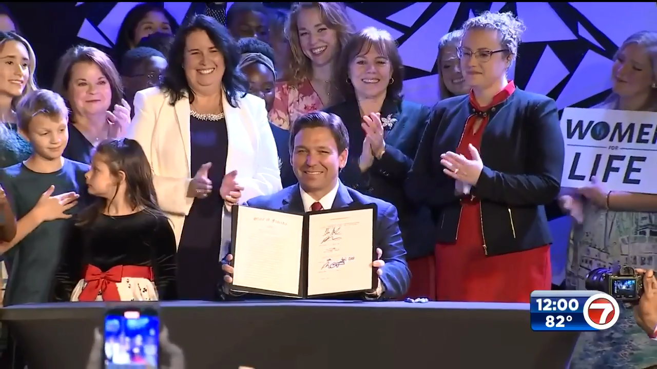 Abortion ban after 15 weeks signed into law in Florida - WSVN 7News ...
