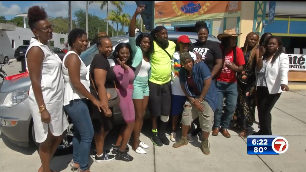 Former women basketball athletes surprise their high school coach with new car in Miami