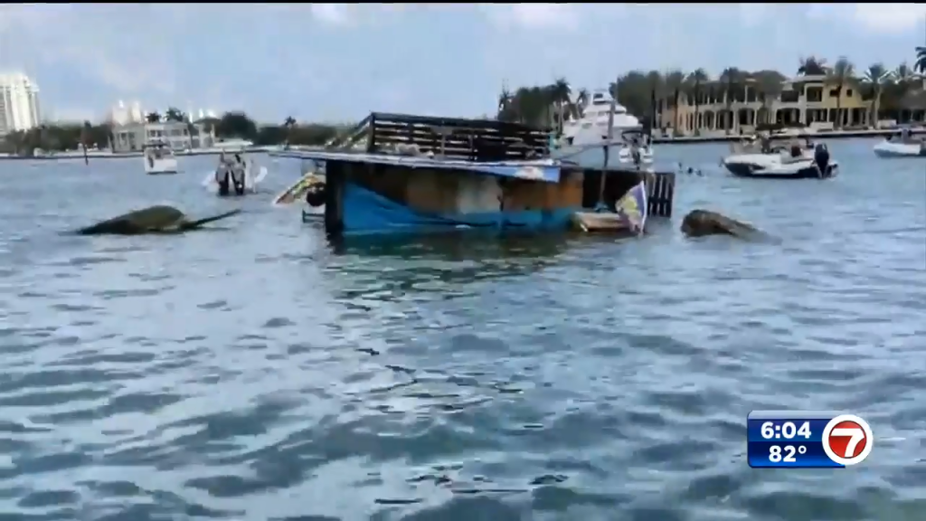 ‘We will rebuild’ Food boat capsizes, sinks at Fort Lauderdale sandbar