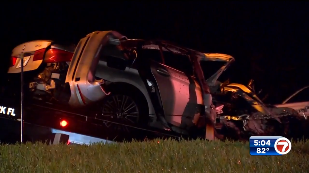 1 dead after crash sets car ablaze in Pembroke Pines WSVN 7News