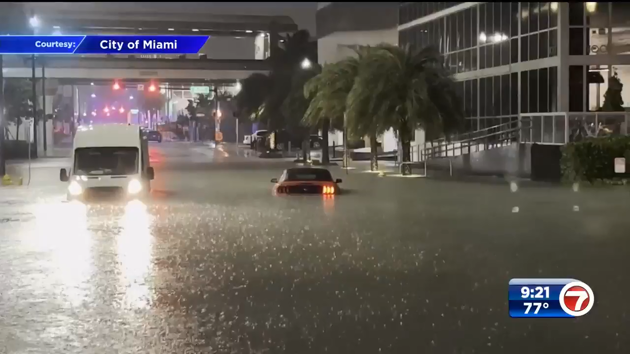 City of Miami release video of flooded streets reminding drivers to