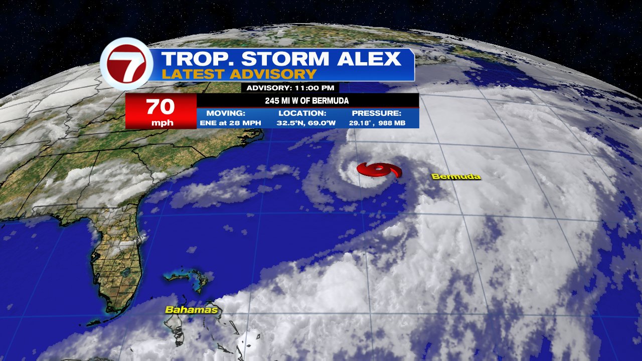 Tropical Storm Alex heads toward Bermuda with high winds WSVN 7News