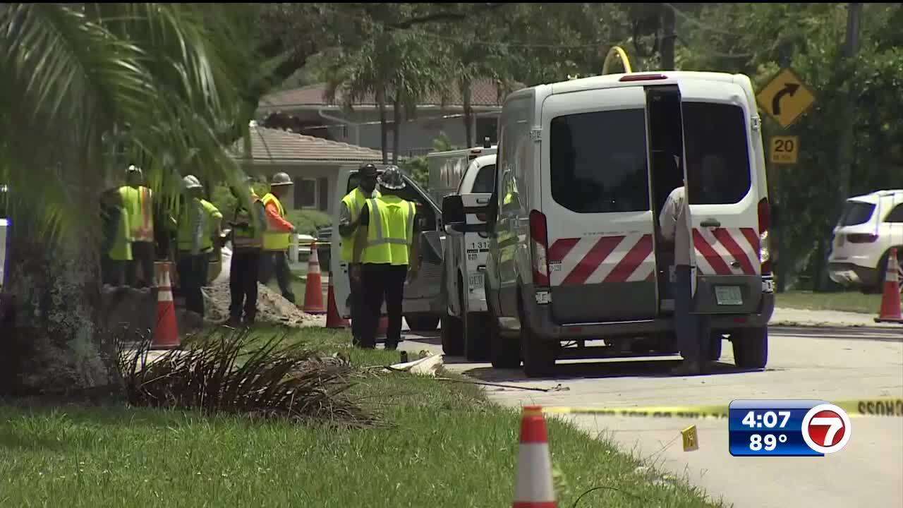 Gas leak breaks out in Miami Shores - WSVN 7News | Miami News, Weather ...