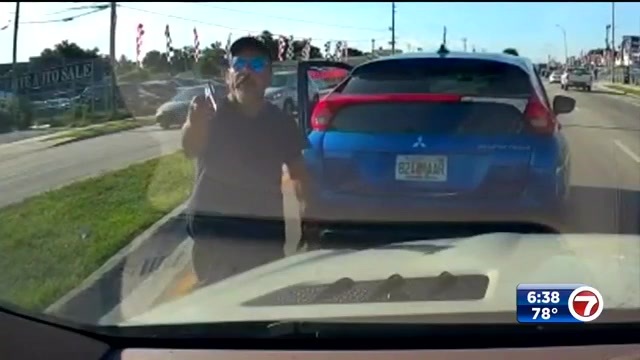Video shows man pointing gun at driver in NW Miami-Dade encounter described as road rage