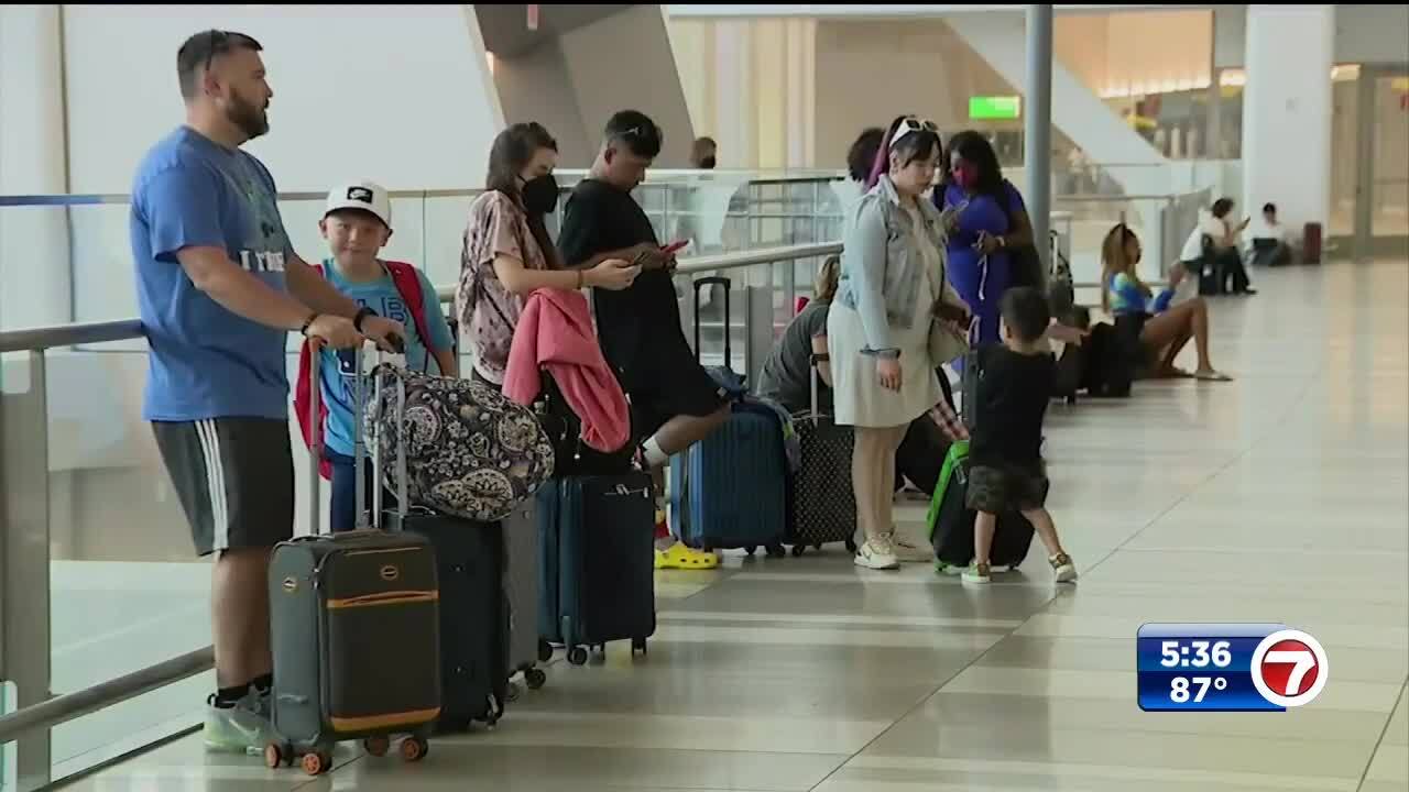 770 more flights canceled Monday after a chaotic travel weekend WSVN