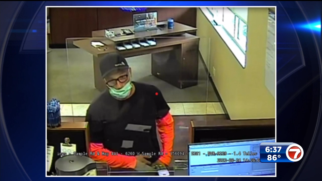 FBI releases photo of bank robber in Coral Springs WSVN 7News Miami