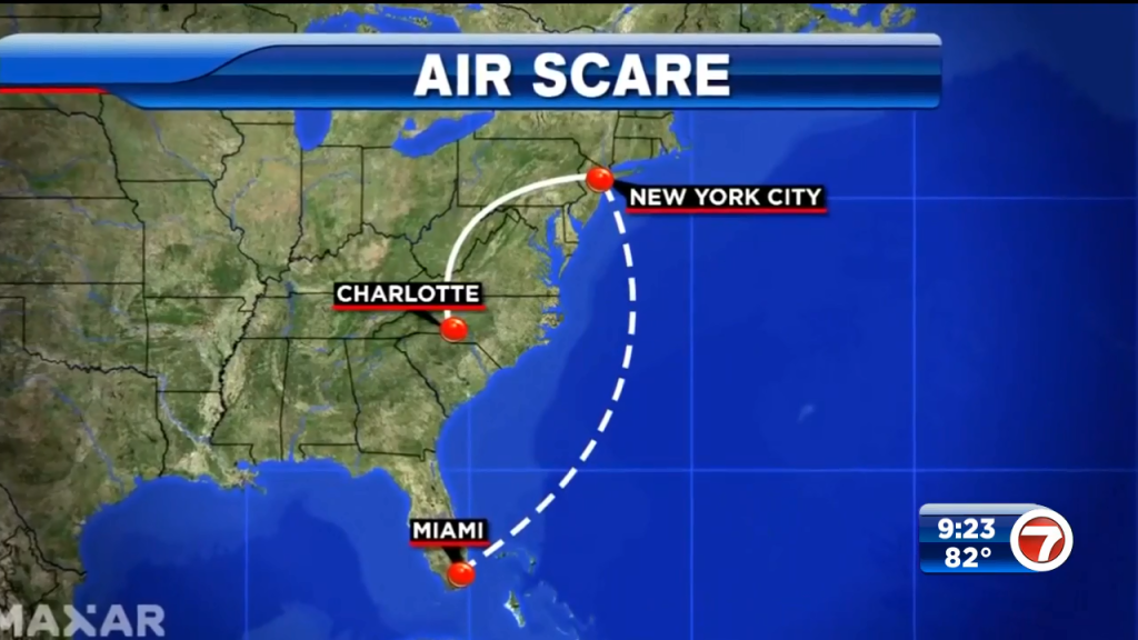 Miami flight forced to divert to another city following emergency