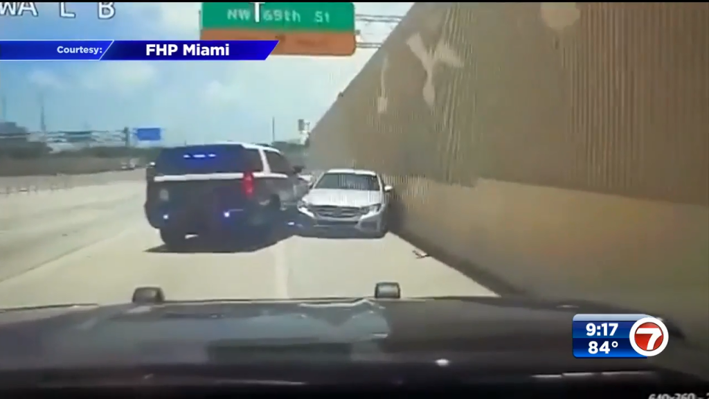 FHP trooper uses PIT maneuver to stop driver of stolen vehicle on I95