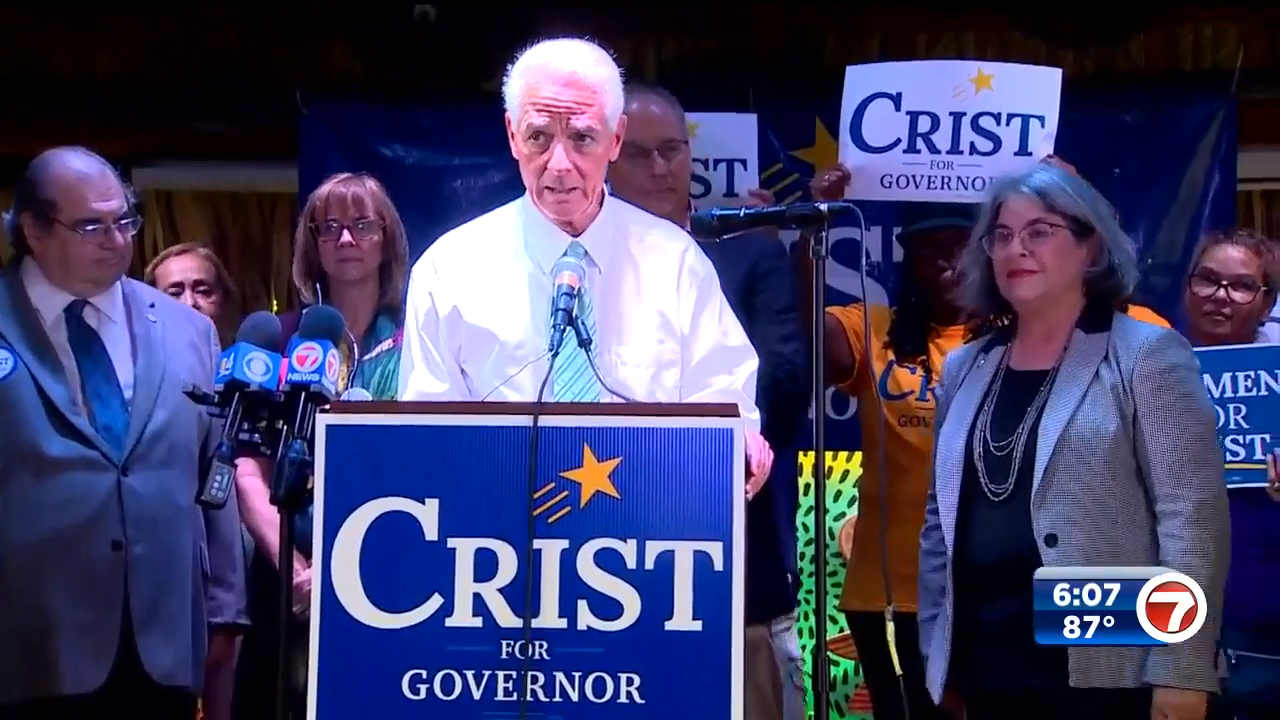 Florida gubernatorial candidate Charlie Crist expected to rally in Pinecrest