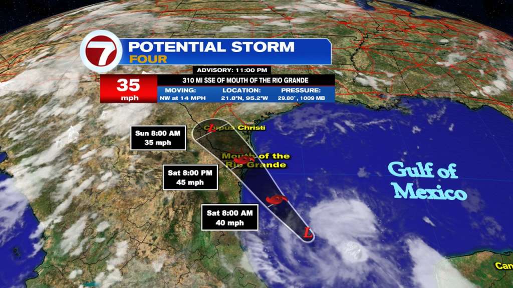 Advertencias de tormenta tropical para partes costeras de Texas, México – WSVN 7News |  Noticias de Miami, Clima, Deportes