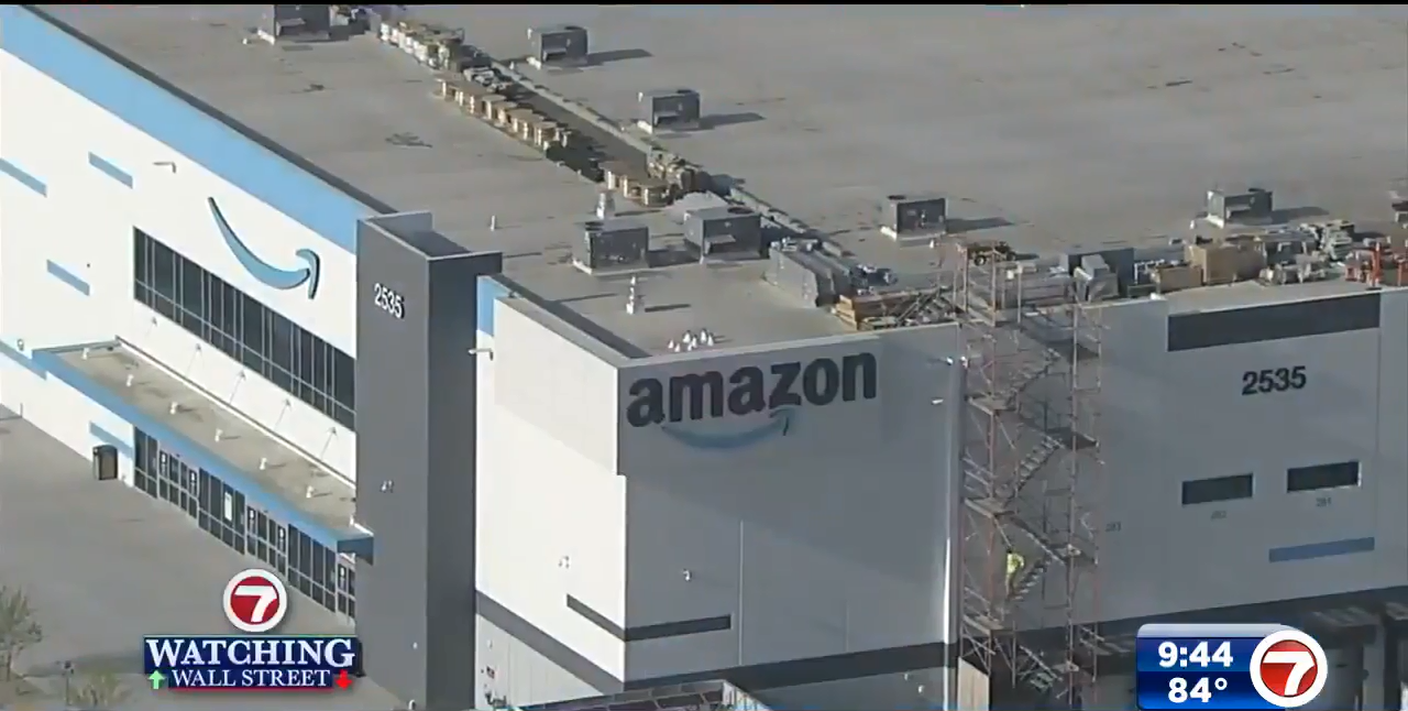 Amazon workers walk off job at air freight facility to call for better