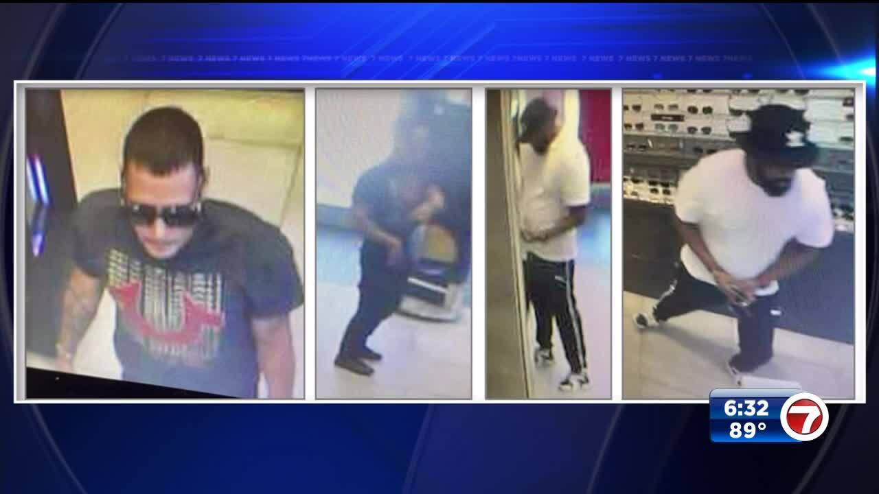 Police searching 2 men who stole multiple pairs of designer sunglasses