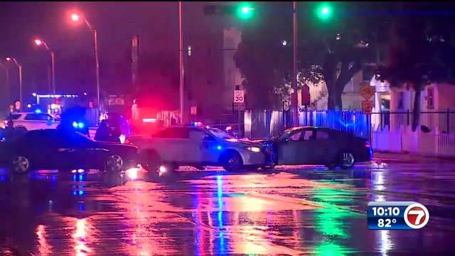 Miami Police officer, driver transported after crash in Liberty City ...