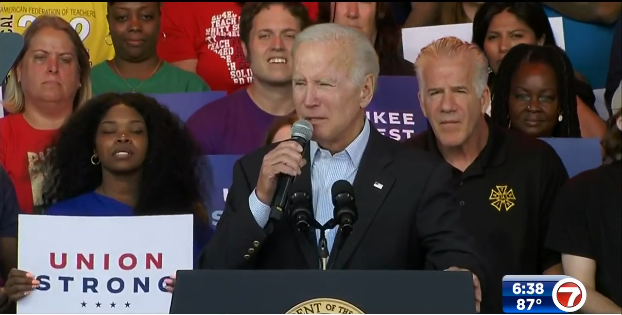 Biden aims to drive GOP contrast in Florida 1 week out