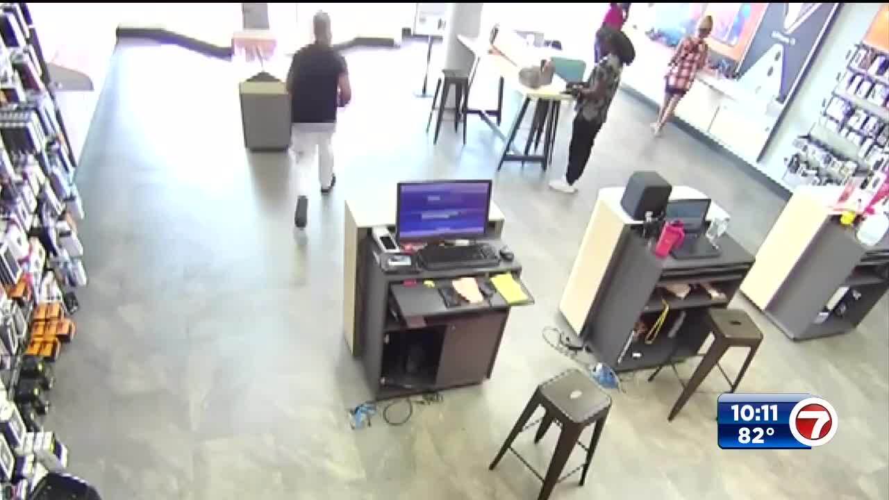 Security camera captures suspect stealing phones at Boost Mobile store in Northwest Miami-Dade