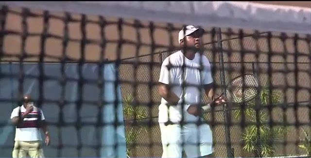 Former tennis participant provides ‘protect and serve’ a whole new meaning
