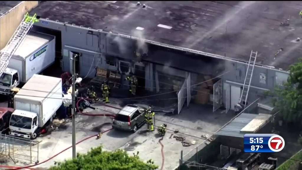 Crews put out flames at warehouse in Northwest Miami-Dade – WSVN 7News ...