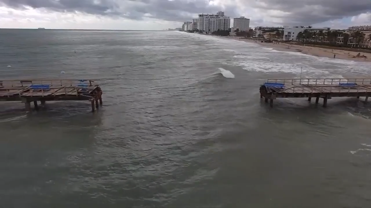 Cleanup efforts underway after Nicole damages fishing piers in Broward