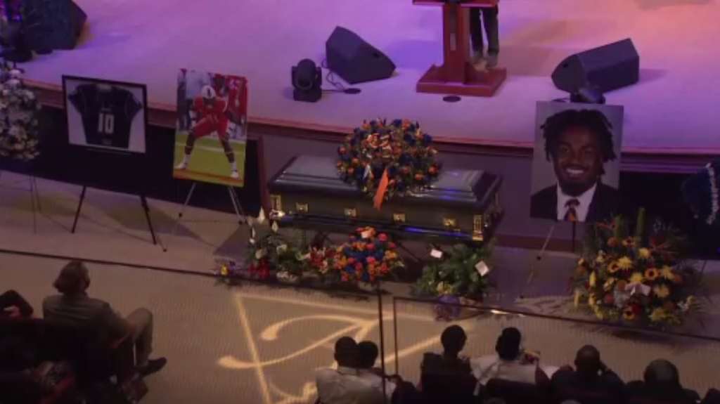 Funeral held for slain University of Virginia football player from