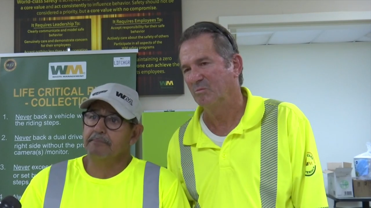 Two waste management workers rescue 83yearold man stuck under golf