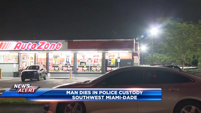 Reportedly aggressive customer at SW Miami-Dade Auto Zone dies in police custody – WSVN 7News | Miami News, Weather, Sports