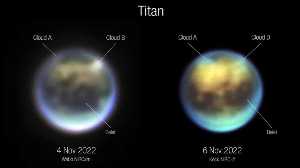 James Webb space telescope discovers clouds on Saturn s largest moon
