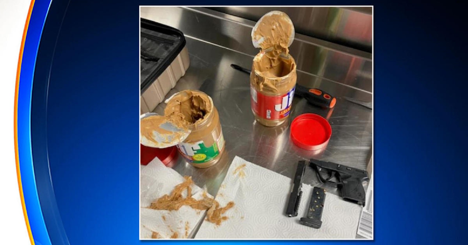 TSA Man tried to smuggle disassembled gun in peanut butter WSVN 7News Miami News, Weather