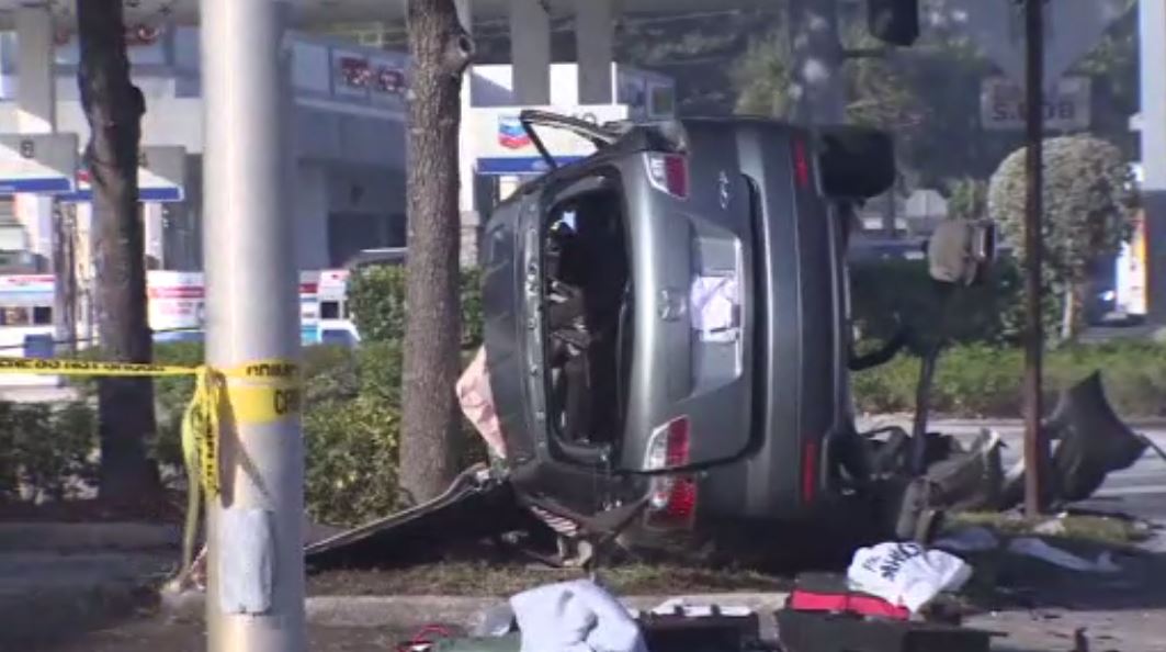 New Year’s Day wreck in NE Miami-Dade leaves 2 cars badly damaged