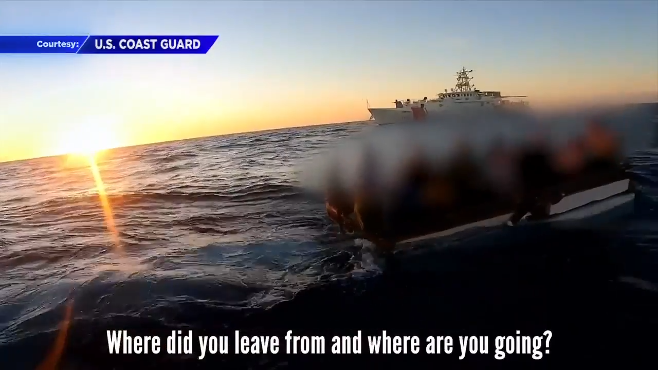 Coast Guard video captures migrant interdictions at sea - WSVN 7News ...